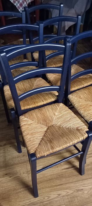 Krzesła z wikliną 6 szt.