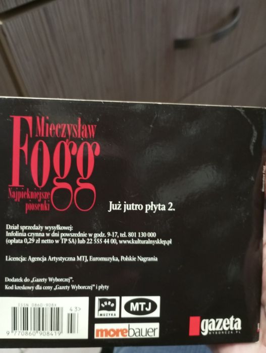 Mieczysław Fogg, Najpiękniejsze piosenki, płyta CD, stan bdb