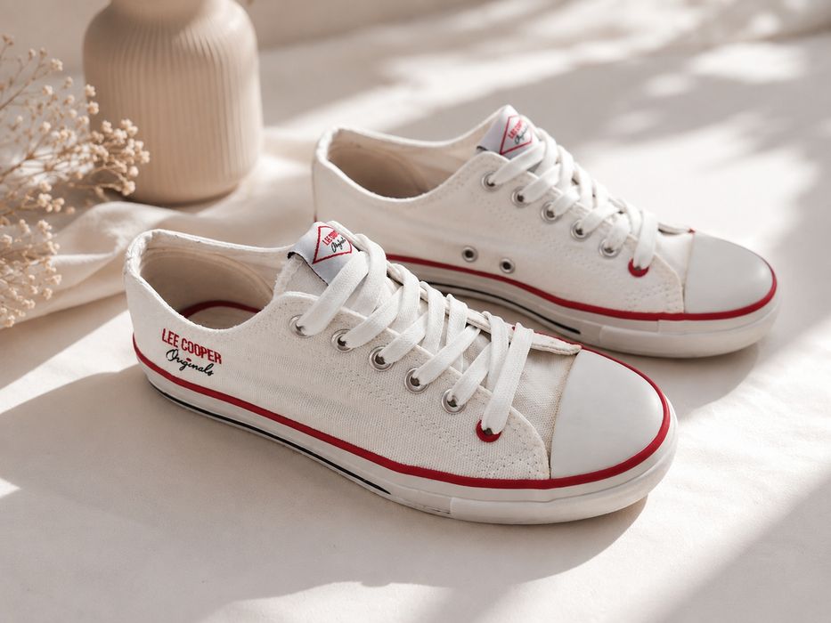 Trampki Lee Cooper na platformie białe r. 38 - założone raz