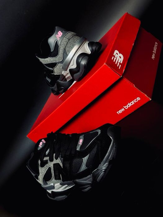 Черные женские New Balance 9060/ шкіряні кросівки New Balance 9060