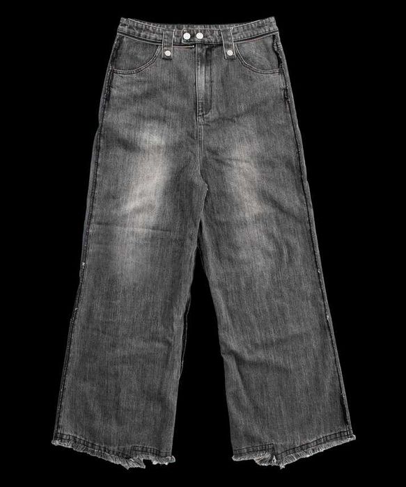 Ranger grey detachable-skirt flared denim Рейджер картель джинсы юбка