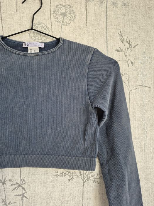 Топ укорочений з довгим рукавом ZARA