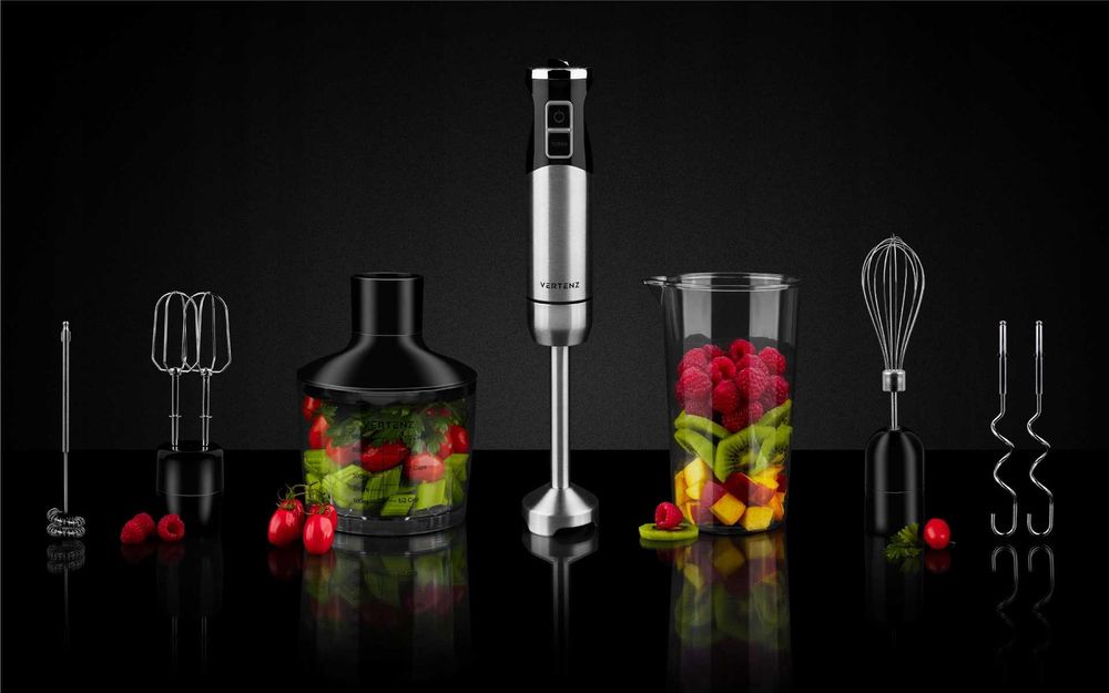 Blender ręczny mikser ROZDRABNIACZ 1000W ostrza tytanowe 7W1