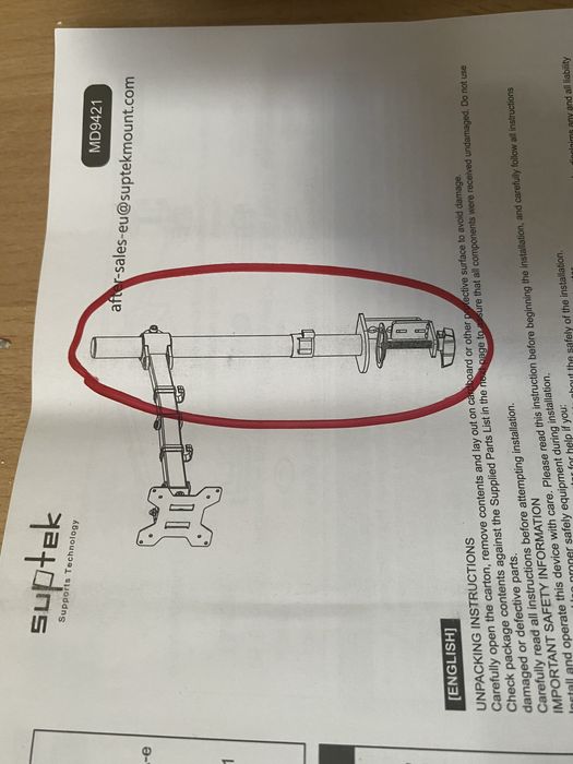 Barra para Suporte para monitor