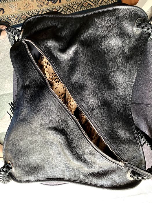 Mala tote bag preta - Nova (em pele genuína)