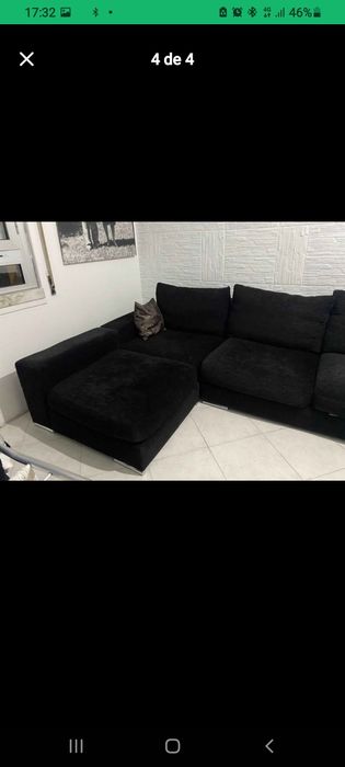 Vendo sofá preto em L