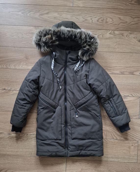 Куртка зимова подовжена для хлопчика на 10-12 років