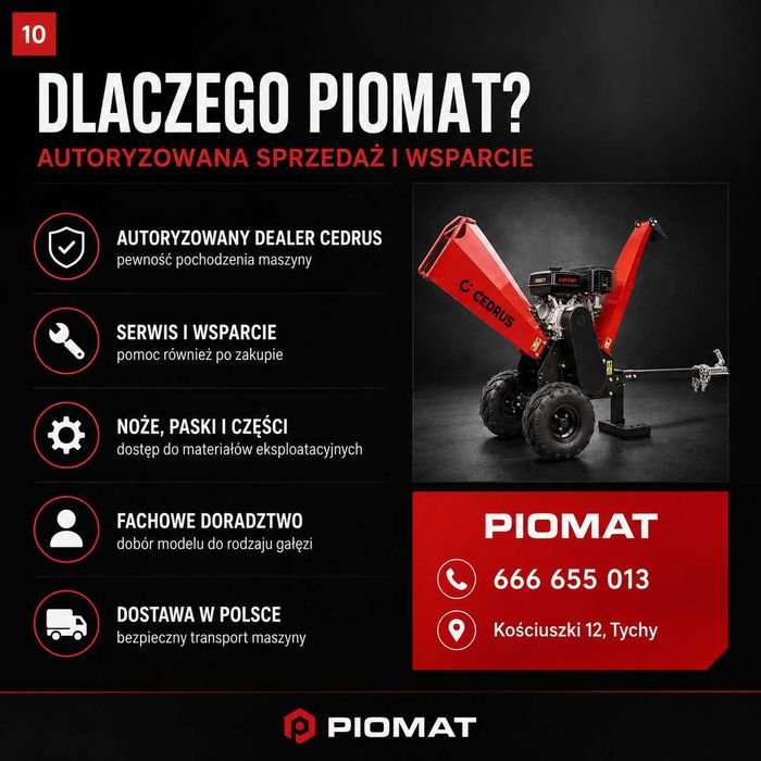 Cedrus RB03 Rozdrabniacz spalinowy do gałęzi 12 cm Loncin 9 kW