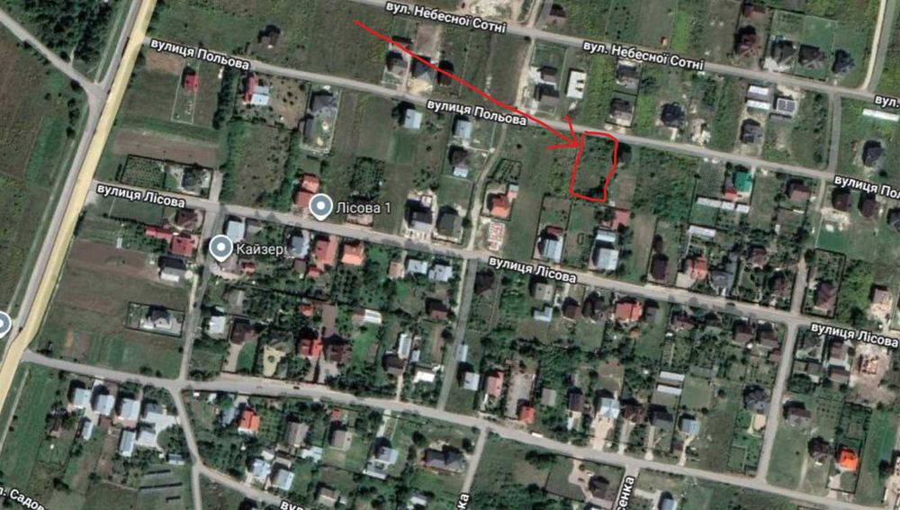 Земельна ділянка під забудову с.Біла, вул. Польова