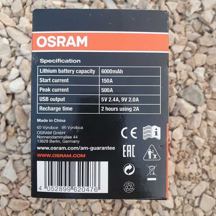 OSRAM BATTERYstart 200 — Arrancador Portátil & Powerbank NOVO,