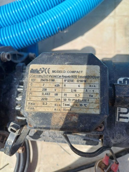 Vendo Bomba + filtro de areia + mangueira para piscina (Grés)