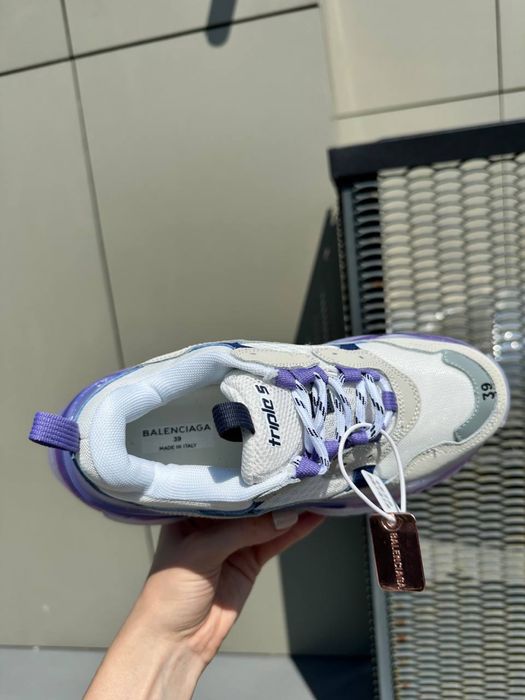 Buty Balenciaga Triple S clear sole violet