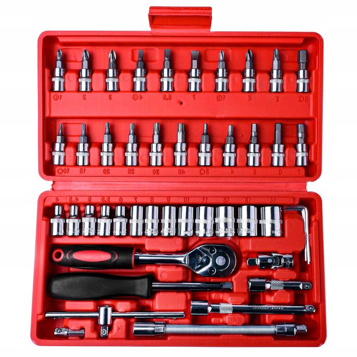 NARZĘDZIA 46 elementów bity torxy klucze