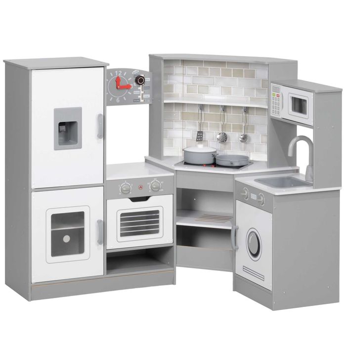Cozinha de Madeira para Crianças com Sons cinzento – brinquedos