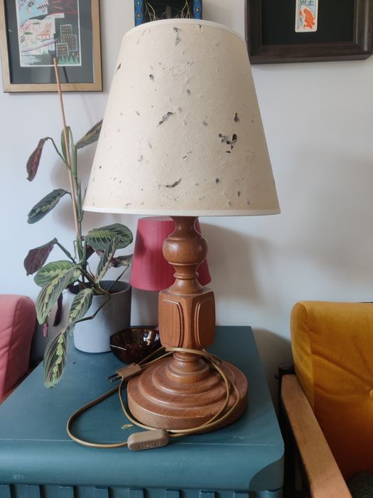 Lampa Asmuth-Leuchten drewniana