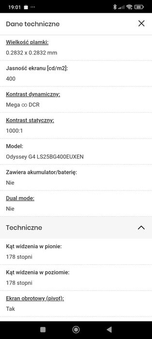 Monitor Samsung 24.5 cala   1080p