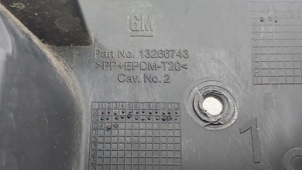 Guia de pára-choques trás central OPEL Astra J