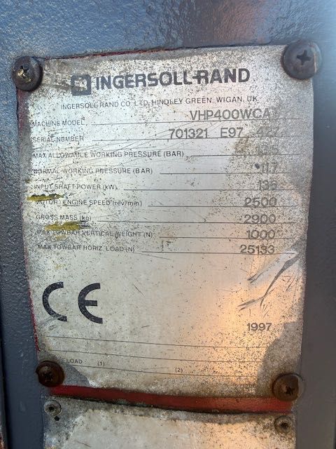 INGERSOLL-RAND VHP400WCA kompresor do prac wiertniczych