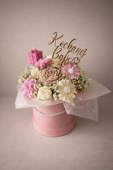 Prezent dzień babci dzień dzidka. Rękodzieło sojowe świece.