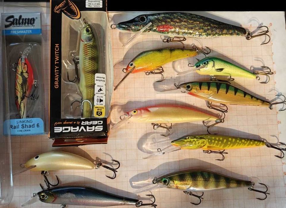 A. zestaw szczupakowy Salmo Pike, RailShad, Rapala kenart