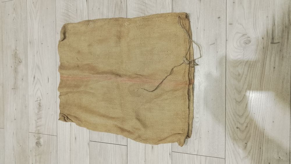 Stary niemiecki worek z napisem