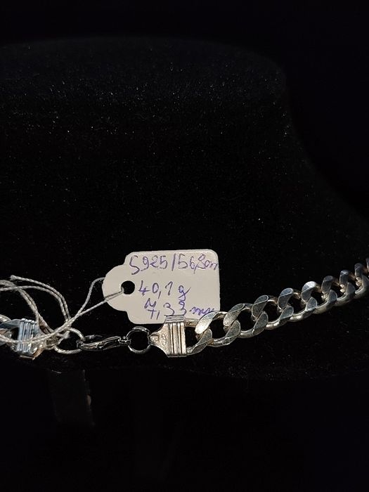 Łańcuszek srebrny S925 splot pancerka