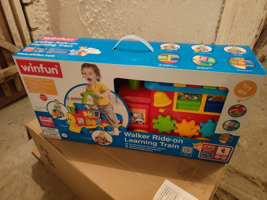 Lokomotywa Winfun Smily Play pchacz jeździk zabawka interaktywna