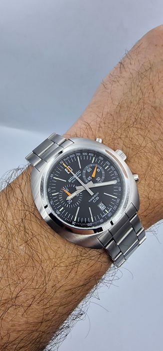 Atlantic Timeroy CS Chrono - Black - szafir, bransoleta - Swiss Made