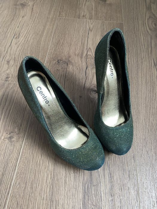 Nowe szpilki z platformą, cameleon, świecące metaliczne, karnawał