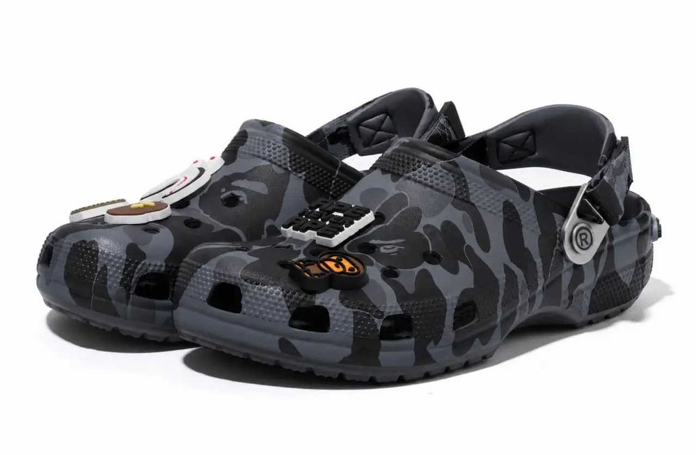 Крокси Бейп, BAPE® X-CROCS - CLOG, унісекс(36-37, 38-39, 39-40, 40, 41, 42, 43, 44, 45) у рожевому, синьому, зеленому, чорному кольорі.