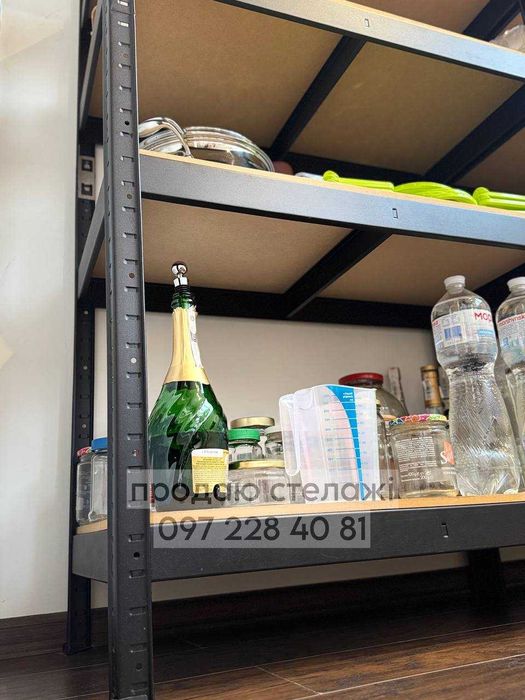 Стелажі металеві, поличні бу, поличкові, полки, полочные стелажи бу