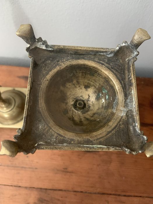 Vintage Castiçais muito antigos latao secXIX