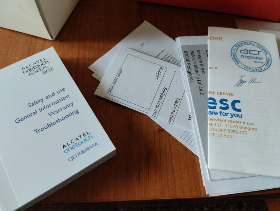 Smartwatch Alcatel OneTouch Watch Czarny nowy