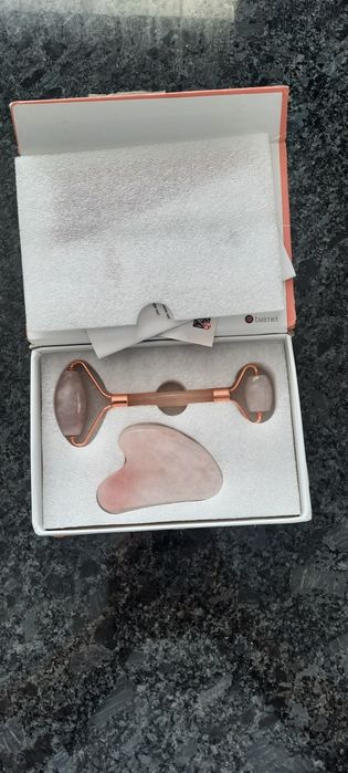 Zestaw do masażu Gua Sha - kamień, roller