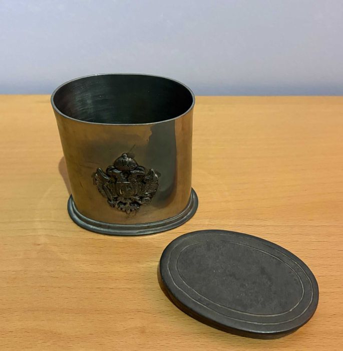 Cigarreira e Cinzeiro em Estanho