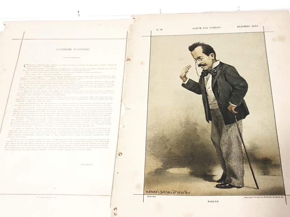 antigas páginas do Album das Glórias - Bordalo Pinheiro - desde 1880