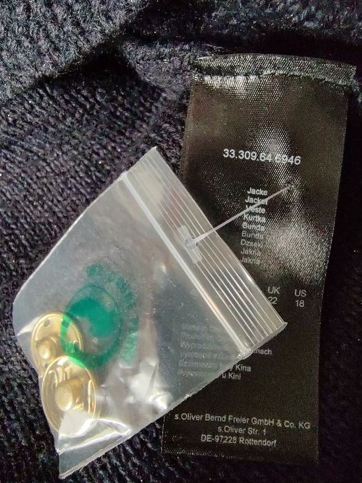 Czarny rozpinany sweter rozm.50