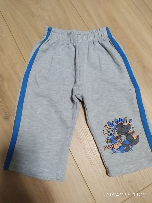 Spodnie dresowe chłopięce bliźniaki r. 74 i 80