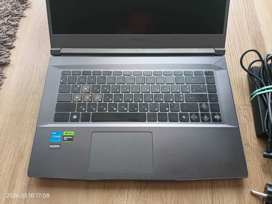 MSI Thin 15 B12UC (15.6" IPS 144Hz/Core i5 12450H/RAM 16/SSD 256 + HDD 1Tb/RTX 3050 4Gb)