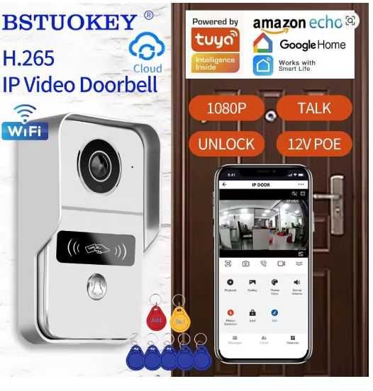 Дверний дзвінок Камера WiFi Tuya Smart 1080P