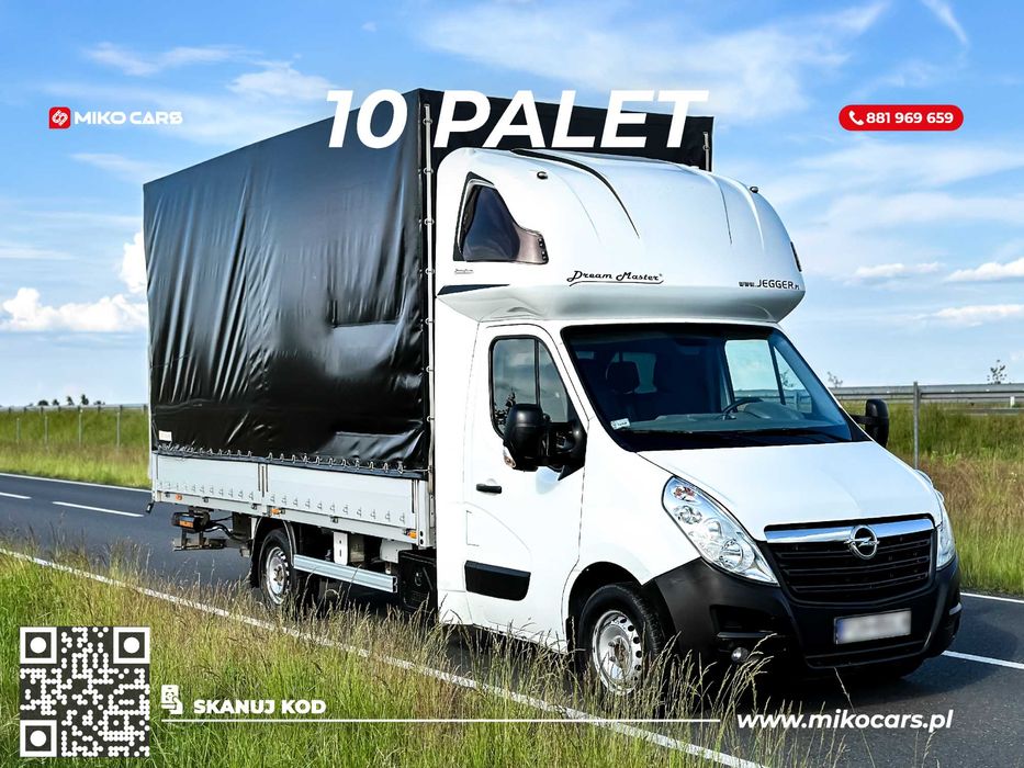 Opel Movano Plandeka 10 palet WYPOŻYCZALNIA  Wynajem busów dostawczych