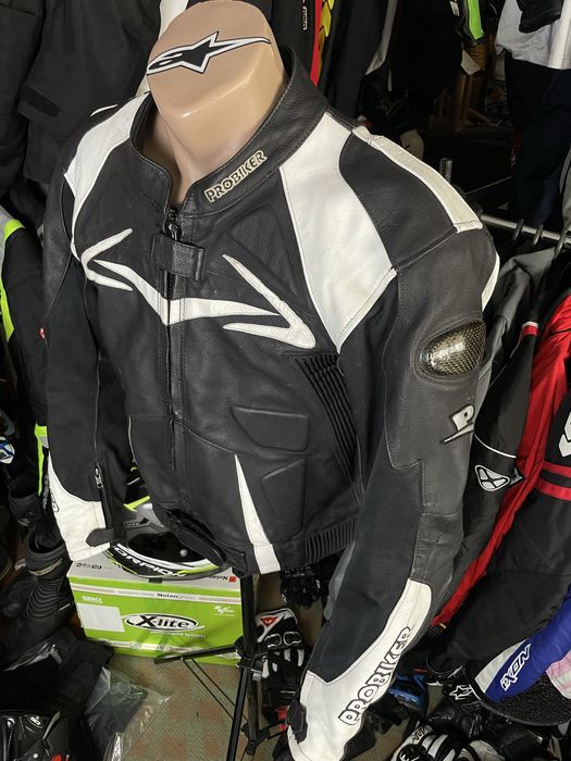 PROBIKER PRX-4. Топова шкіряна мотокуртка з карбоном! 52 розмір