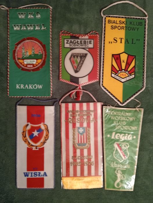 Stare proporczyki piłkarskich klubów sportowych