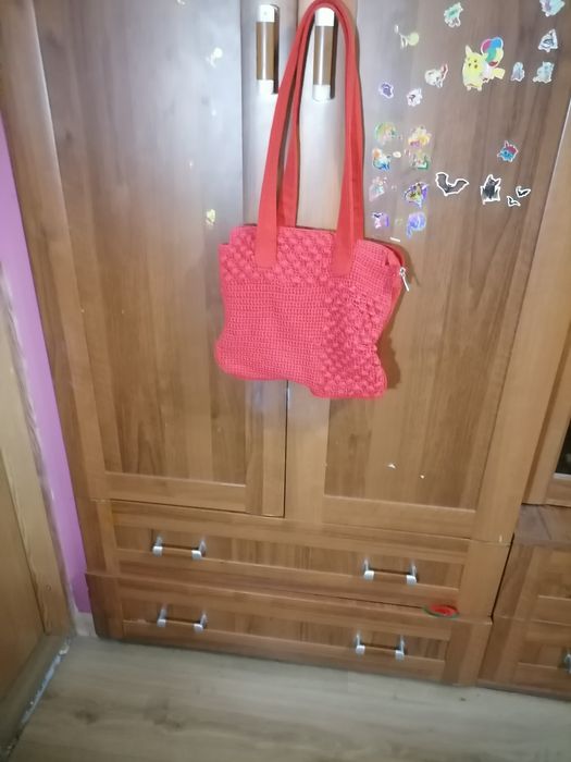 Torebka czerwona bez wzorków