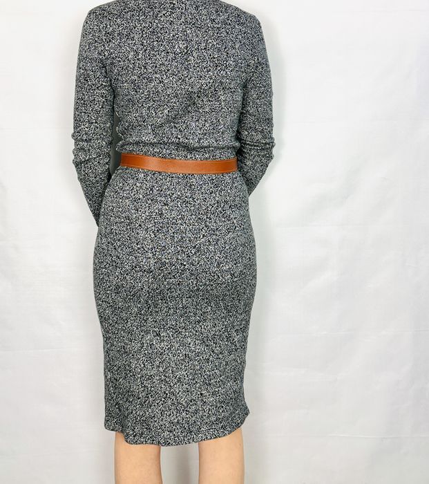 Melanżowa sukienka czarno‑szara S 36