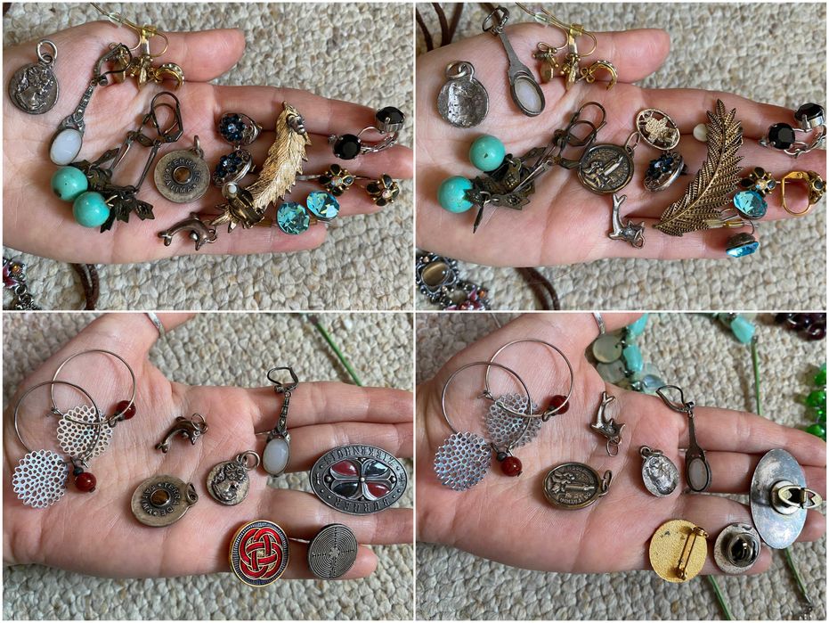 Винтажные украшения, фурнитура, подвески, серьги, браслеты