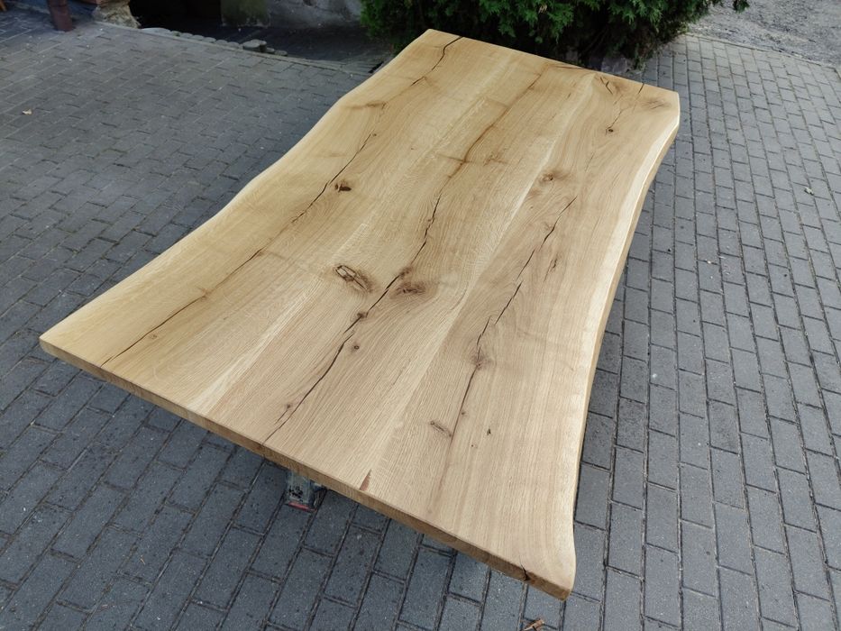 Blat stołu dębowy 166x88 lite drewno dębowe