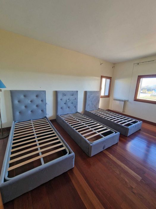 Camas de Solteiro Estofadas de Luxo 199€ - Disponíveis em Várias Cores! 190x90m! topp de Gama Novas Direto Da Fabrica