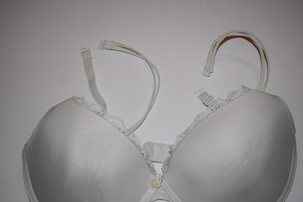 Dessous biustonosz 75B Biały push up rozpinane ramiączka!