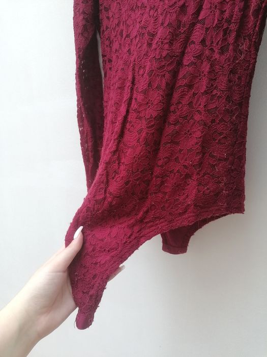 Body Rendado Bordeaux